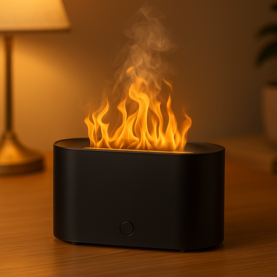 Eternal Ember Flame Humidifier - 7-Color LED Aromatherapy Diffuser