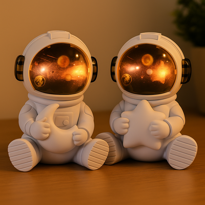 Cosmic Mist Astronaut Humidifier - Quiet LED Air Moisturizer with Light Effect