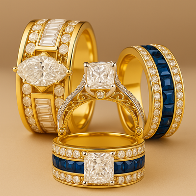 Vintage 18K Gold Gemstone Ring - Timeless Elegant Gift Edition