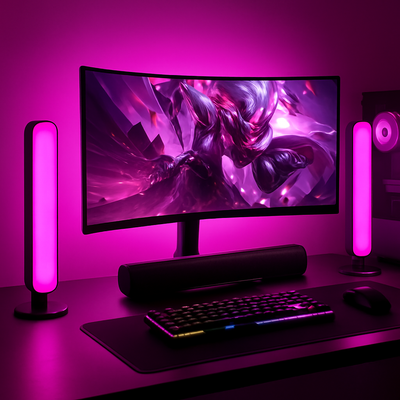 LumaSync RGB Sound-Reactive Light Bars - Smart Ambient Lighting for Desk & TV